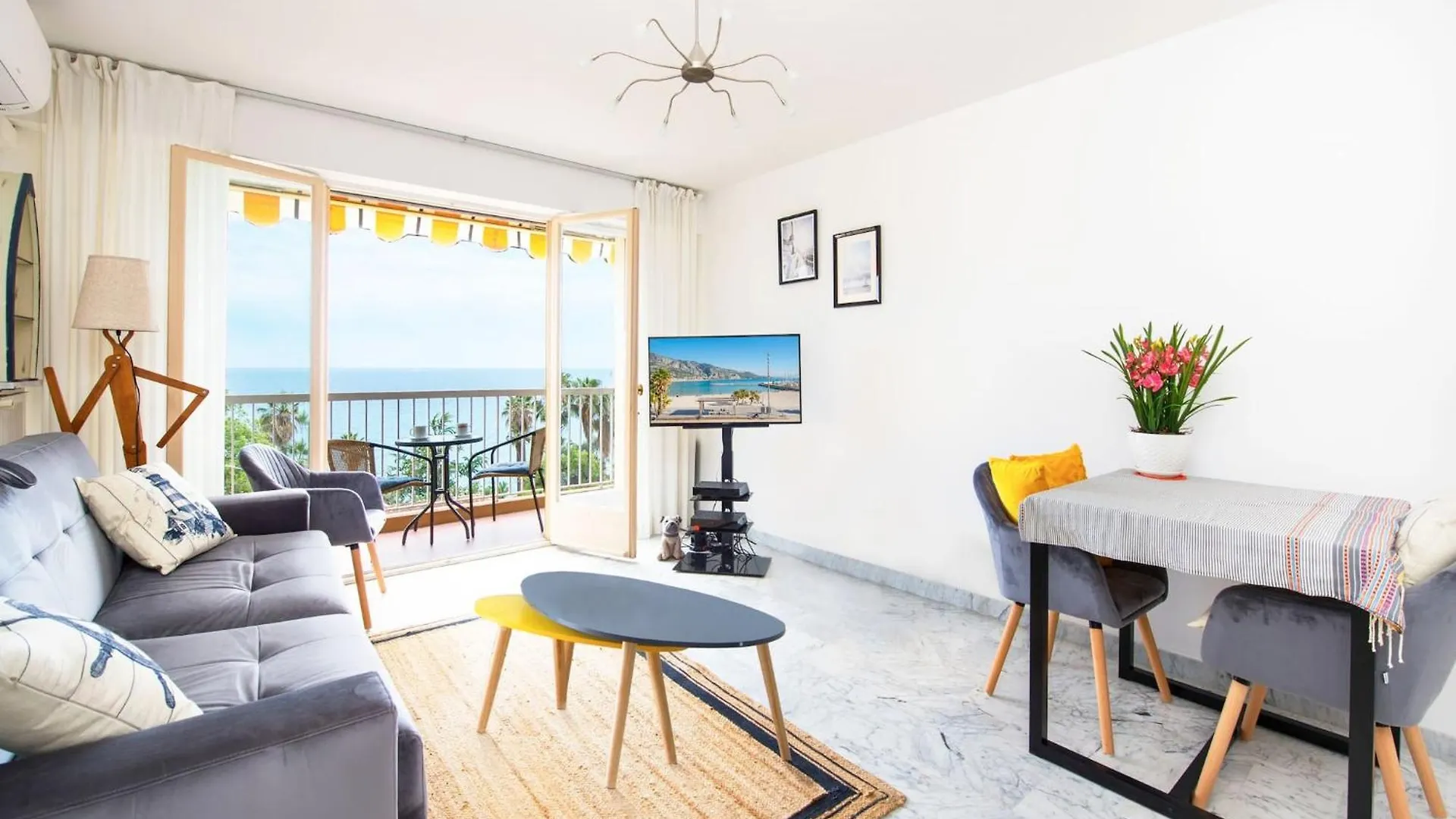 Vina Del Mare, Vue Mer, Terrasse Menton Franciaország